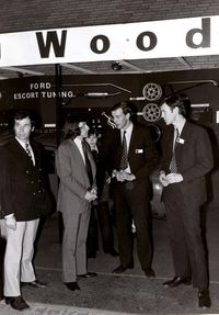 1971 Jochen.Rindt Show Essen Dieter Glemser und Jackie Stewart, Don u. Richard